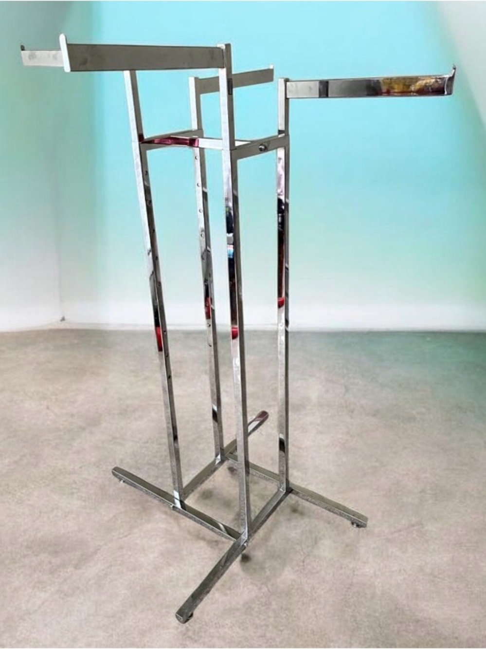 Chrome Metal Garment Rack Stand - Unbranded